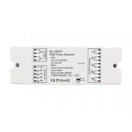 Усилитель сигнала для светодиодных лент RGB Donolux DL18307/RGB Power Repeater, белый