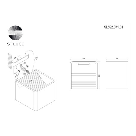 Схема с размерами ST Luce SL592.071.01