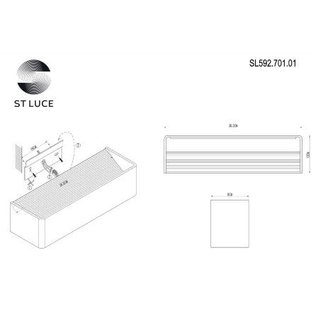 Схема с размерами ST Luce SL592.701.01