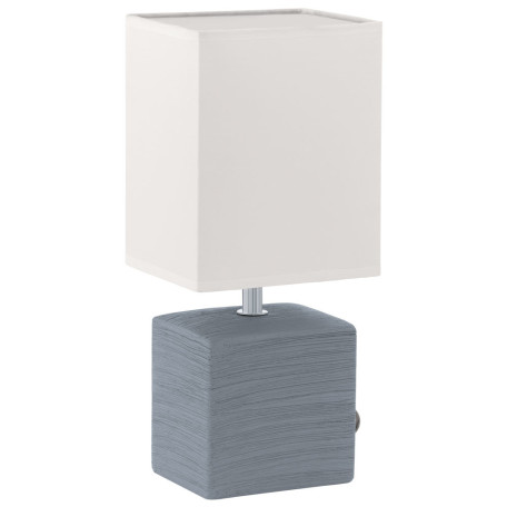 Настольная лампа Eglo Mataro 93044, 1xE14x40W, серый, белый, керамика, текстиль - миниатюра 1