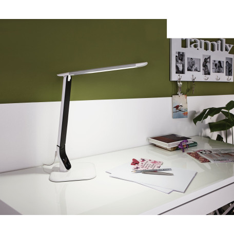 Настольная светодиодная лампа Eglo Sellano 93901, LED 6W 3000-6500K 630lm CRI>80, белый, черно-белый, пластик - миниатюра 4