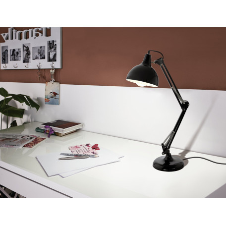Настольная лампа Eglo Borgillio 94697, 1xE27x40W, черный, металл - миниатюра 2
