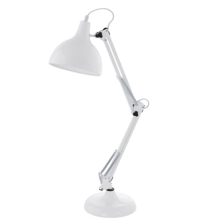 Настольная лампа Eglo Borgillio 94699, 1xE27x40W, белый, металл