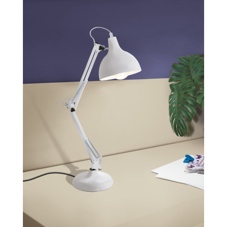 Настольная лампа Eglo Borgillio 94699, 1xE27x40W, белый, металл - миниатюра 2