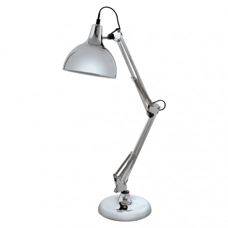 Настольная лампа Eglo Borgillio 94702, 1xE27x40W, хром, металл