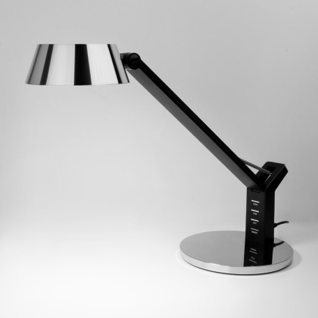 Настольная светодиодная лампа Eurosvet Slink 80426/1 черный/серебро (a053230), LED 8W 480lm CRI>80