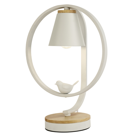 Настольная лампа Favourite F-Promo Uccello 2939-1T, 1xE27x40W, белый с коричневым, белый