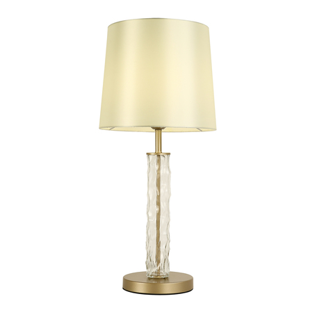 Настольная лампа Favourite F-Promo Hefestos 2945-1T, 1xE27x40W, золотой с прозрачным, прозрачный с золотым, золотой, бежевый