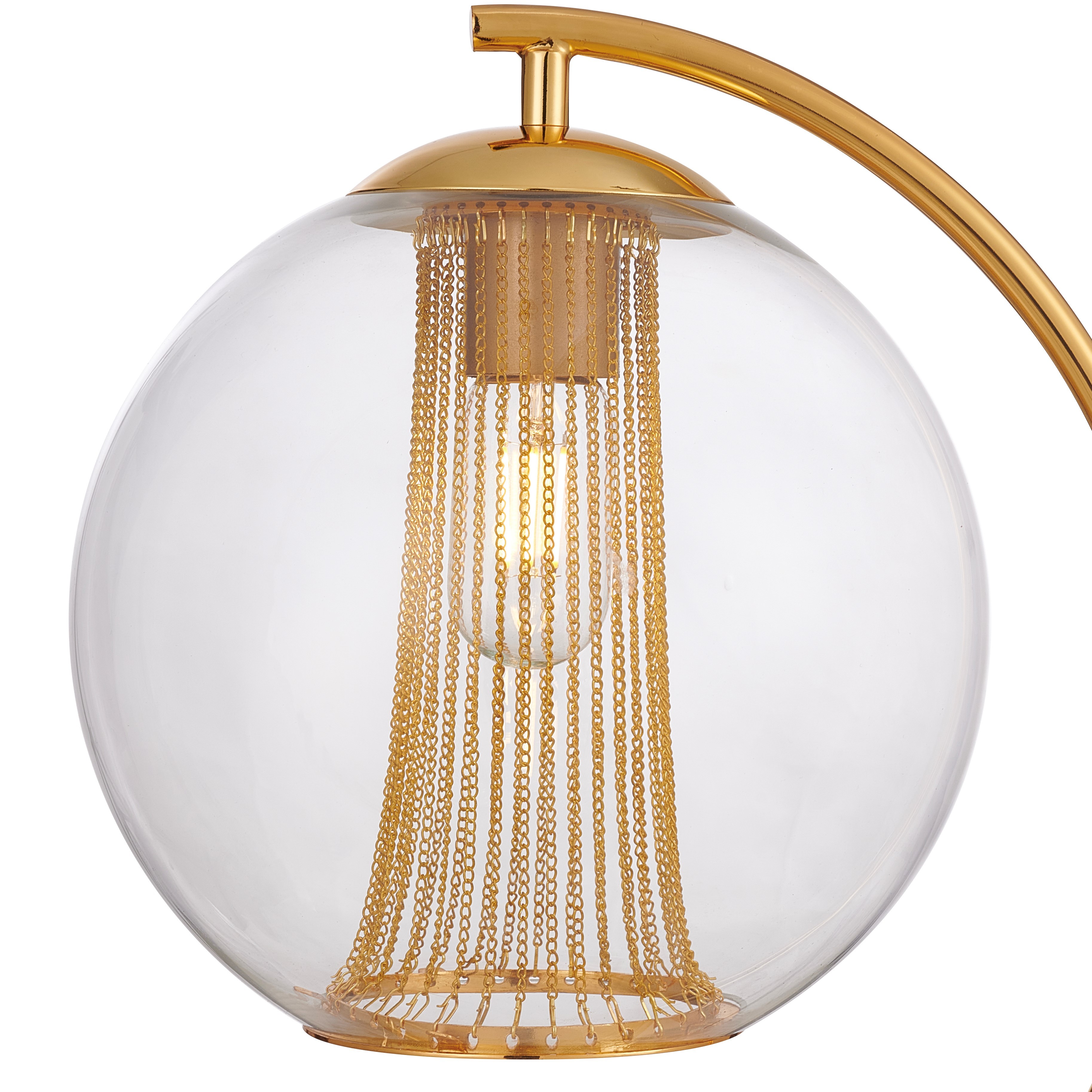 Настольная лампа Favourite Funnel 2880-1T, 1xE27x60W, золотой, прозрачный - фото 3