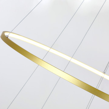 Подвесная светодиодная люстра Favourite Giro 2937-18P, LED 95W 4000K 4410lm, золотой с белым, золотой - миниатюра 5