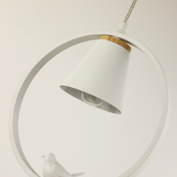 Подвесной светильник Favourite F-Promo Uccello 2939-1P, 1xE27x40W, белый с коричневым, белый - миниатюра 5