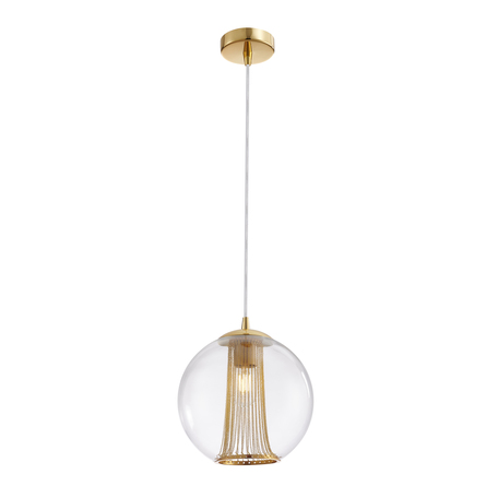 Подвесной светильник Favourite Funnel 2881-1P, 1xE27x60W, прозрачный, золотой