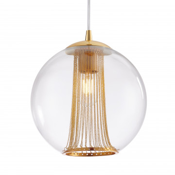 Подвесной светильник Favourite Funnel 2881-1P, 1xE27x60W, золотой, прозрачный - миниатюра 3