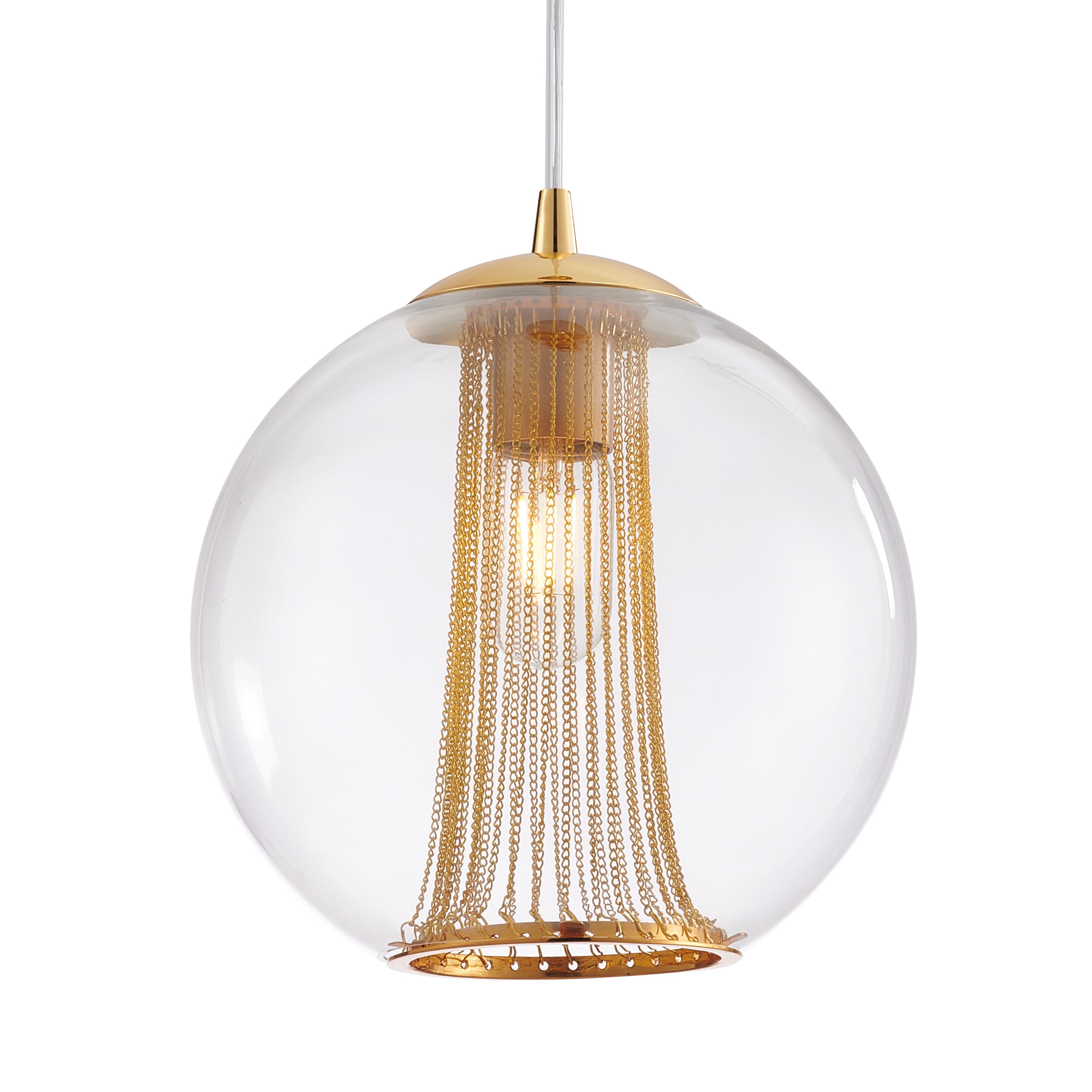 Подвесной светильник Favourite Funnel 2881-1P, 1xE27x60W, золотой, прозрачный - фото 3