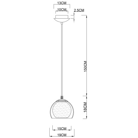 Схема с размерами Arte Lamp A7984SP-1CC