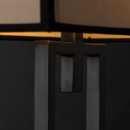 Настольная лампа Divinare Porta 5933/01 TL-1, 1xE27x40W, черный, бежевый, металл, текстиль - фото 5