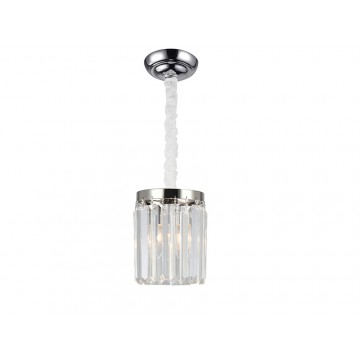 Подвесной светильник Newport 31101/S nickel (М0056494), 1xE14x60W, никель, прозрачный, металл, хрусталь