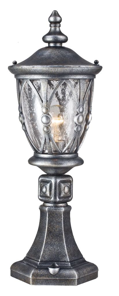 Садово-парковый светильник Maytoni Rua Augusta S103-59-31-B, IP44, 1xE27x60W, черненое серебро, прозрачный, металл, металл со стеклом - фото 1