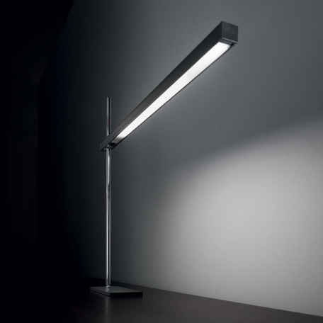 Настольная светодиодная лампа Ideal Lux GRU TL NERO 147659, LED 6,3W 3000K 680lm, хромированный, черный, металл, пластик - миниатюра 2
