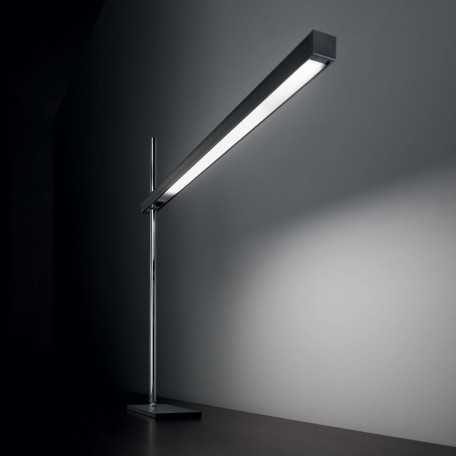 Настольная светодиодная лампа Ideal Lux GRU TL NERO 147659, LED 6,3W 3000K 680lm, хромированный, черный, металл, пластик - миниатюра 3