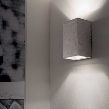 Настенный светильник Ideal Lux KOOL AP2 141275, 2xGU10x15W, серый, металл, бетон - миниатюра 2