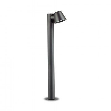 Садово-парковый светильник Ideal Lux GAS PT1 ANTRACITE 139470, IP43, 1xGU10x35W, темно-серый, металл, стекло