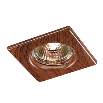 Встраиваемый светильник Novotech Spot Wood 369717, 1xGU5.3x50W, коричневый, металл