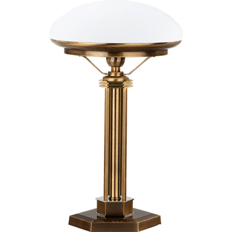 Настольная лампа Kutek Decor (плафон) DEC-LG-1(P)WHITE, 1xE27x60W, бронза, белый, металл, стекло