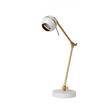 Настольная светодиодная лампа Lucide Binari 77676/05/31, LED 5W, 2700K (теплый), белый, матовое золото, металл - миниатюра 2
