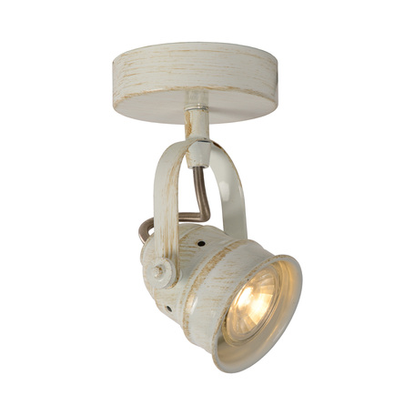 Потолочный светильник с регулировкой направления света Lucide Cigal 77974/05/21, 1xGU10x5W, белый с золотой патиной, металл
