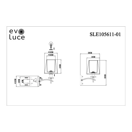 Схема с размерами Evoluce SLE105611-01