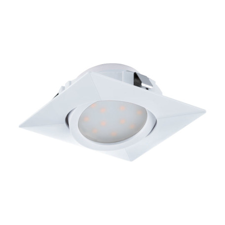 Встраиваемый светодиодный светильник Eglo Pineda 95841, LED 6W 3000K 500lm, белый, пластик - миниатюра 1