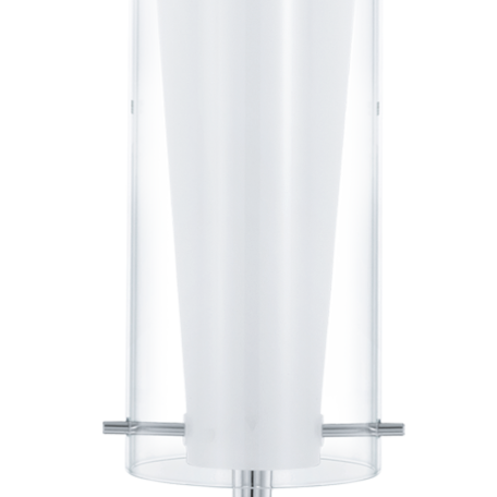 Настольная лампа Eglo Pinto 89835, 1xE27x60W, хром, белый, прозрачный, металл, стекло - миниатюра 3