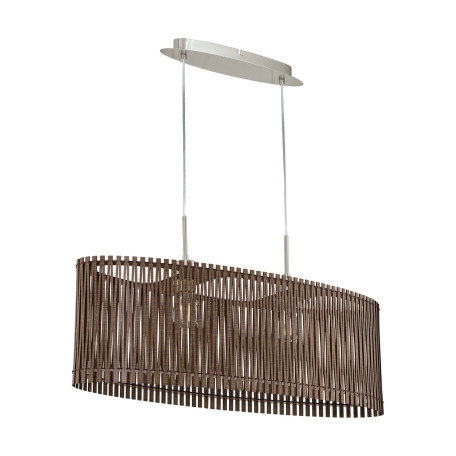 Подвесной светильник Eglo Sendero 96201, 2xE27x60W, никель, коричневый, металл, дерево