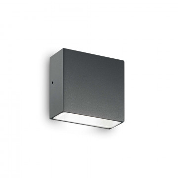 Настенный светильник Ideal Lux TETRIS-1 AP1 ANTRACITE 113753, IP44, 1xG9x15W, темно-серый, металл, стекло - миниатюра 1