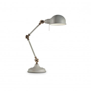 Настольная лампа Ideal Lux TRUMAN TL1 GRIGIO 145204, 1xE27x60W, серый с бронзой, темно-серый, металл