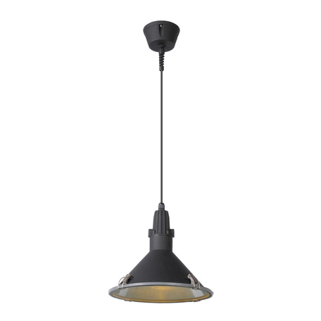 Подвесной светильник Lucide Tonga 79459/25/30, IP44, 1xE27x24W, черный, металл, стекло - миниатюра 1
