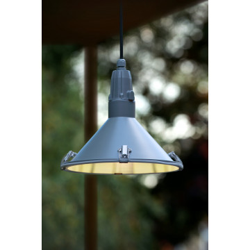 Подвесной светильник Lucide Tonga 79459/25/36, IP44, 1xE27x24W, серый, металл, стекло - миниатюра 4