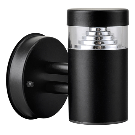Настенный светодиодный светильник Lightstar Raggio 376617, IP55, LED 6W 4000K 260lm, черный, металл, металл с пластиком
