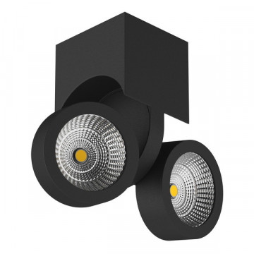 Потолочный светодиодный светильник с регулировкой направления света Lightstar Snodo 055373, LED 20W 3000K 1960lm, черный, металл