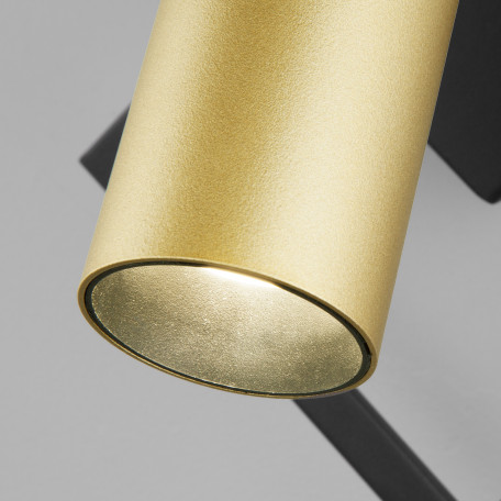 Настенный светодиодный светильник с регулировкой направления света Eurosvet Turro 20091/1 LED черный/ золото (a051697), LED 10W 4200K 800lm CRI>80 - миниатюра 4