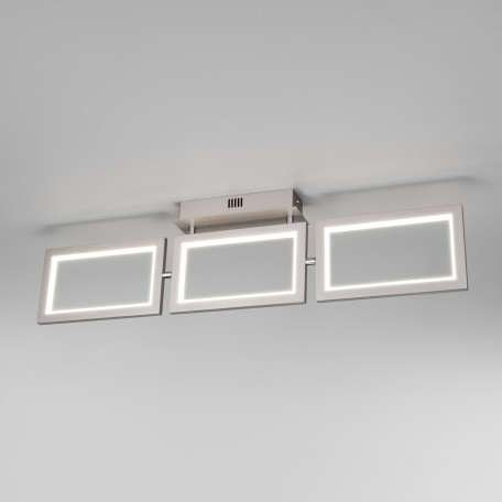 Потолочный светодиодный светильник Eurosvet Maya 90223/3 матовое серебро (a050148), LED 30W 4200K 2100lm CRI>80
