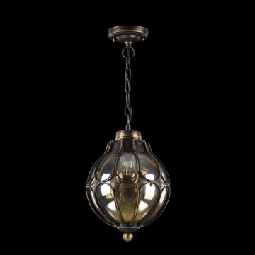 Подвесной светильник Maytoni Champs Elysees S110-35-01-R, IP44, 1xE27x100W, черный с золотой патиной, янтарь, металл, металл со стеклом - миниатюра 4