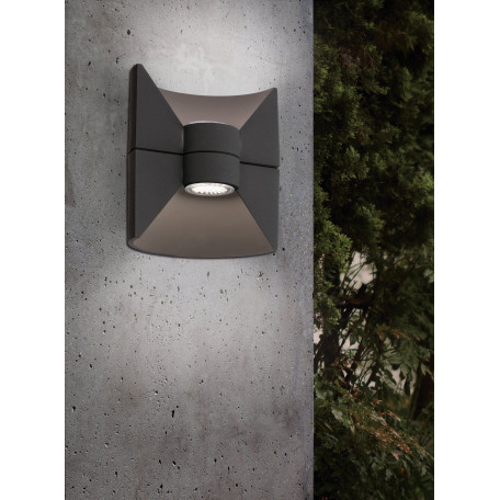 Настенный светодиодный светильник Eglo Redondo 93368, IP44, LED 5W 3000K 720lm, серый, металл - миниатюра 2