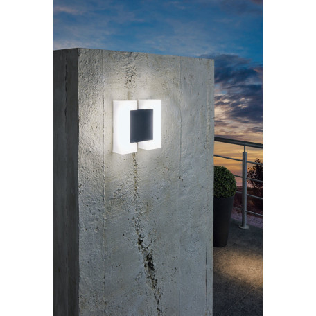Настенный светодиодный светильник Eglo Sitia 95988, IP44, LED 9,6W 3000K 1100lm, серый, белый, металл, пластик - миниатюра 2