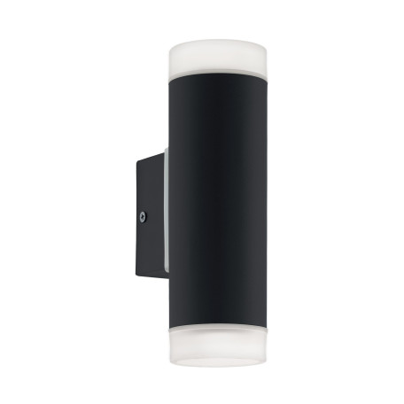 Настенный светильник Eglo Riga-LED 96505, IP44, 2xGU10x5W, черный, металл, металл с пластиком, пластик