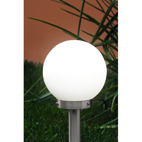 Садово-парковый светильник Eglo Nisia 30206, IP44, 1xE27x60W, сталь, белый, металл, стекло - миниатюра 2