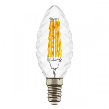 Филаментная светодиодная лампа Lightstar LED 933704 свеча E14 6W, 4000K 220V, гарантия 1 год