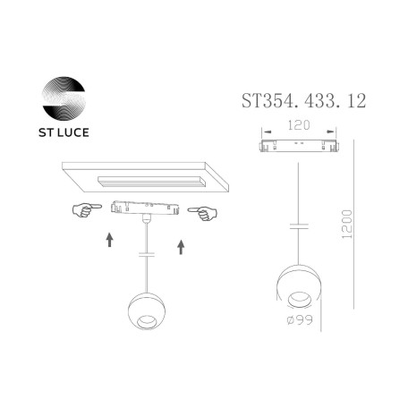 Схема с размерами ST Luce ST354.433.12