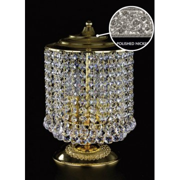 Настольная лампа Artglass MARRYLIN I. NICKEL SP, 1xE14x40W, никель, прозрачный, металл, кристаллы SPECTRA Swarovski